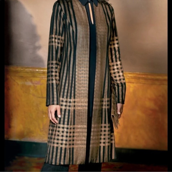 Soft Surroundings NWT Stonehaven Plaid Duster Coat Cardigan Jacket Women’s Sz PM - Picture 2 of 15